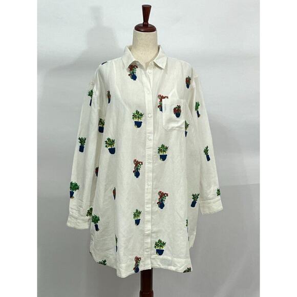 SEZANE x MOMONI Sz 40 8 Maxine Shirt Dress Jardini NWT - Picture 2 of 14